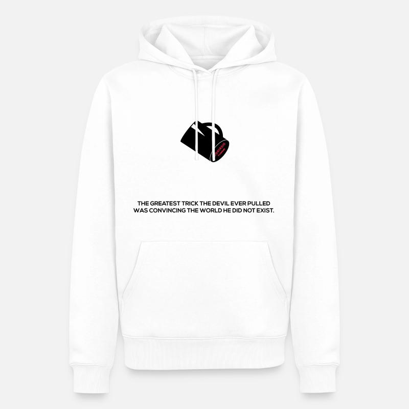 Devil´s greatest trick! The Usual Suspects - Männer Premium Bio Hoodie - Weiß