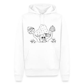 Pilz Party - Männer Premium Bio Hoodie - Weiß - Vorne - Nico (187cm)