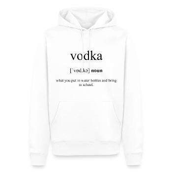 Vodka (Wodka) Definition Dictionary - Männer Premium Bio Hoodie - Weiß - Vorne - Nico (187cm)