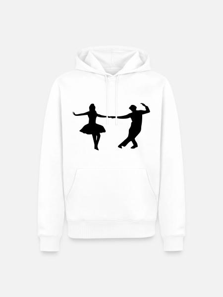 dancing couple - Men’s Premium Organic Hoodie - white