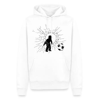 garçon de football - Sweat à capuche Premium bio Homme - blanc - Devant - Nico (187cm)