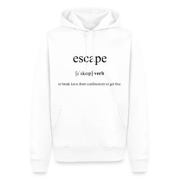 Escape | entkommen Definition Dictionary - Männer Premium Bio Hoodie - Weiß - Vorne - Nico (187cm)