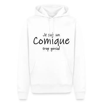 Je suis un comique trop genial cadeau homme humour - Sweat à capuche Premium bio Homme - blanc - Devant - Nico (187cm)