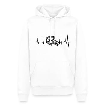 Patins à roulettes Patinage à roues alignées Skater Roll Tea Poison - Sweat à capuche Premium bio Homme - blanc - Devant - Nico (187cm)