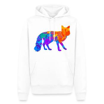 Fuchs Rotfuchs Füchse Silhouette Geschenkidee - Männer Premium Bio Hoodie - Weiß - Vorne - Nico (187cm)