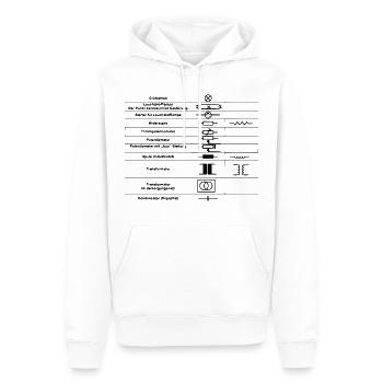 Elektroniker Elektroinstallateur Elektrotechnik - Männer Premium Bio Hoodie - Weiß - Vorne - Nico (187cm)