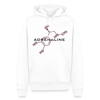 Adrenaline Strukturformel - Männer Premium Bio Hoodie - Weiß - Vorne - Nico (187cm)