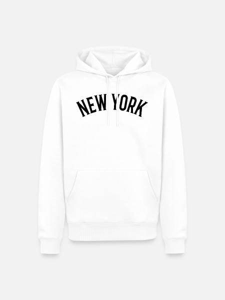 New York - Männer Premium Bio Hoodie - Weiß