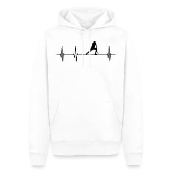 Field Hockey Heartbeat - Men’s Premium Organic Hoodie - white - Front - Nico (187cm)
