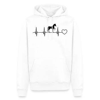 Chevaux Amateurs de chevaux Battement de coeur - Sweat à capuche Premium bio Homme - blanc - Devant - Nico (187cm)