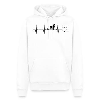 Poulaillers - Sweat à capuche Premium bio Homme - blanc - Devant - Nico (187cm)