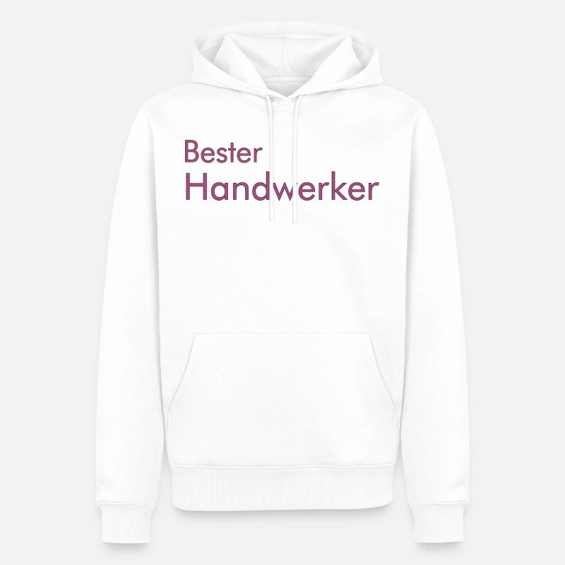 Bester Handwerker - Männer Premium Bio Hoodie - Weiß