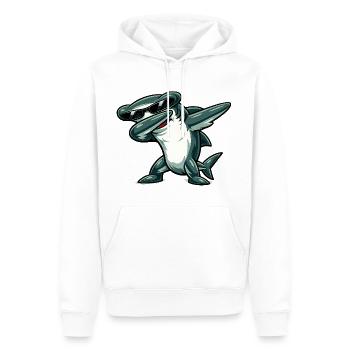 Dabbing Hammerhai - Männer Premium Bio Hoodie - Weiß - Vorne - Nico (187cm)