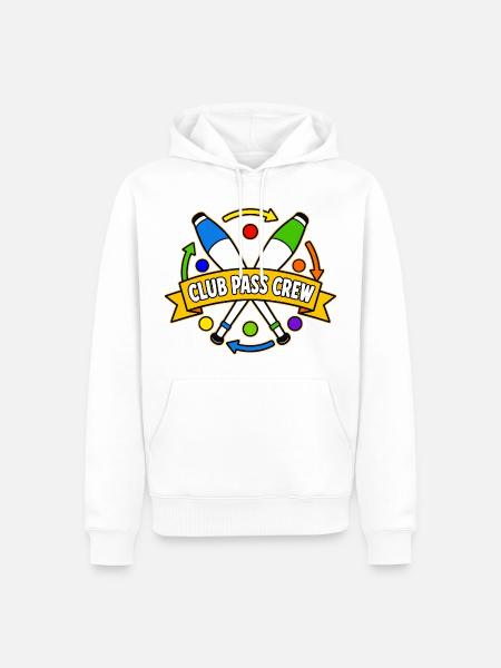 CLUB PASS CREW - Männer Premium Bio Hoodie - Weiß