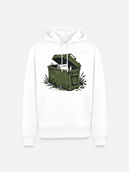 Geocaching Cachebox - Männer Premium Bio Hoodie - Weiß