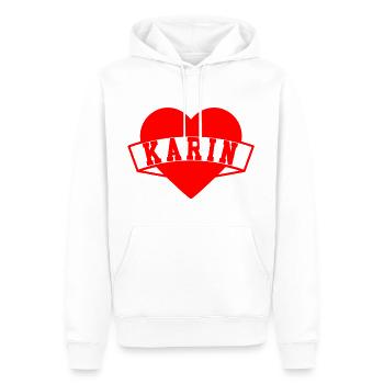 Karin Herzen - Sweat à capuche Premium bio Homme - blanc - Devant - Nico (187cm)