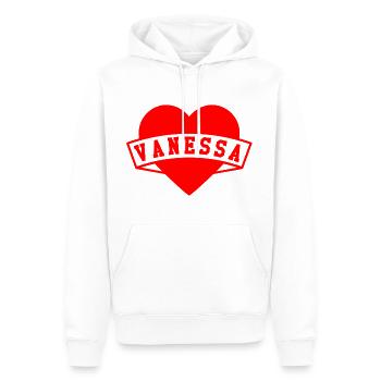 Vanessa Herzen - Männer Premium Bio Hoodie - Weiß - Vorne - Nico (187cm)