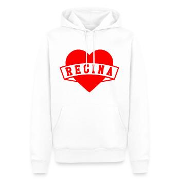 Regina Herzen - Sweat à capuche Premium bio Homme - blanc - Devant - Nico (187cm)