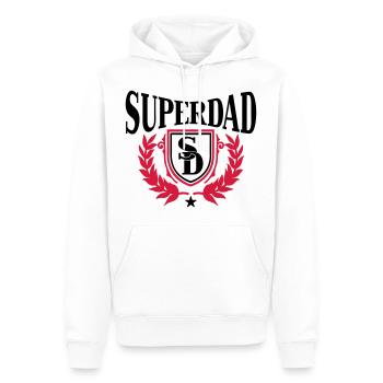 superdad - Sweat à capuche Premium bio Homme - blanc - Devant - Nico (187cm)