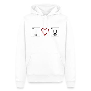 I love you chemistry - Men’s Premium Organic Hoodie - white - Front - Nico (187cm)