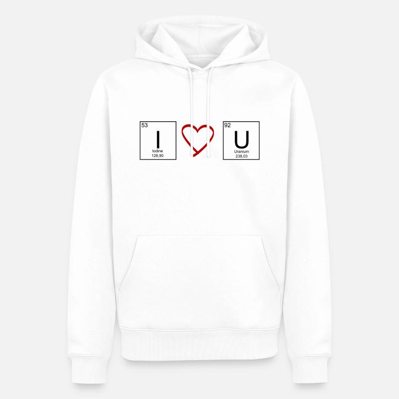 Je t'aime la chimie - Sweat à capuche Premium bio Homme - blanc