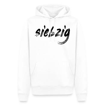 70 Jahre Geburtstag - Männer Premium Bio Hoodie - Weiß - Vorne - Nico (187cm)