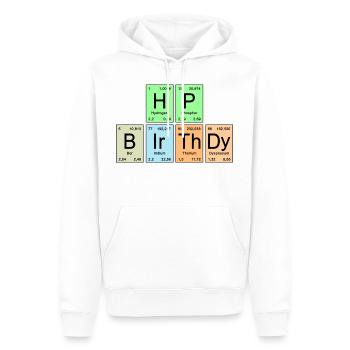 HP BIrThDy - Happy Birthday - Männer Premium Bio Hoodie - Weiß - Vorne - Nico (187cm)