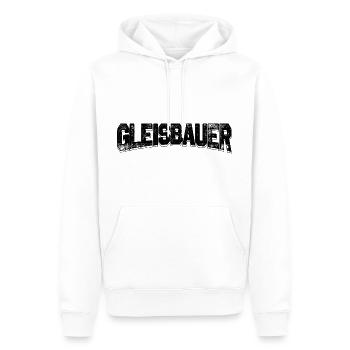 Constructeurs de pistes - Sweat à capuche Premium bio Homme - blanc - Devant - Nico (187cm)