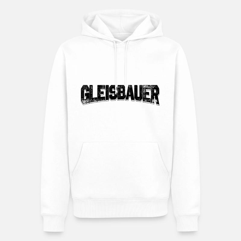 Constructeurs de pistes - Sweat à capuche Premium bio Homme - blanc