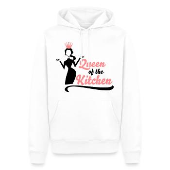 Cadeaux amusants pour les femmes qui aiment cuisiner - Sweat à capuche Premium bio Homme - blanc - Devant - Nico (187cm)