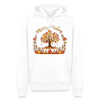 Fröhliches Mabon-Rad des Jahres Herbst-Tagundnachtgleiche - Männer Premium Bio Hoodie - Weiß - Vorne - Nico (187cm)