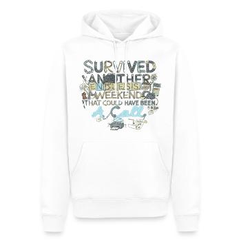 Survived Another Endless Weekend - Männer Premium Bio Hoodie - Weiß - Vorne - Nico (187cm)