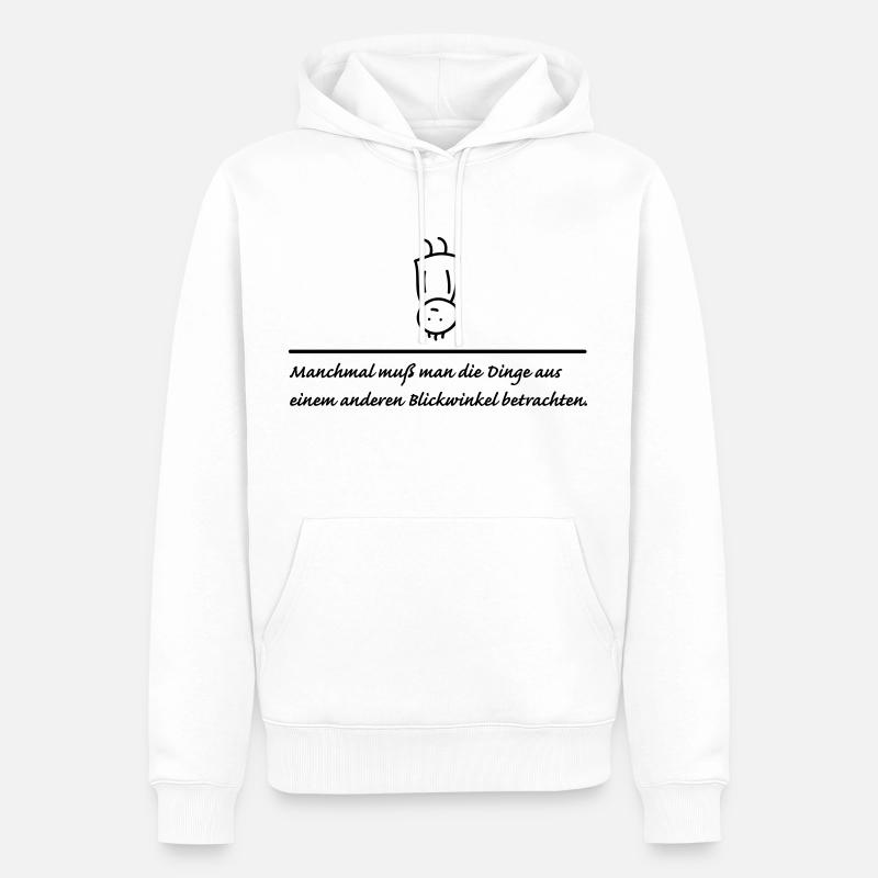 anderer Blickwinkel - Männer Premium Bio Hoodie - Weiß