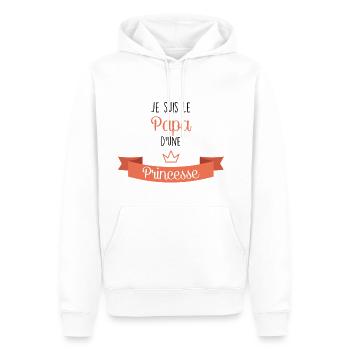 Je suis le Papa d'une Princesse - Sweat à capuche Premium bio Homme - blanc - Devant - Nico (187cm)