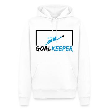 goalkeeper cool torschuss torwart torhueter halten - Männer Premium Bio Hoodie - Weiß - Vorne - Nico (187cm)