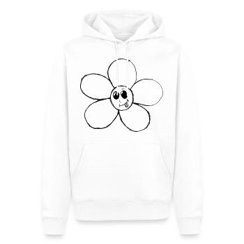 kawaii black n white flower | original by. MMJ49 - Men’s Premium Organic Hoodie - white - Front - Nico (187cm)