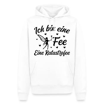 Ich bin eine Fee eine Katastrofee - Männer Premium Bio Hoodie - Weiß - Vorne - Nico (187cm)