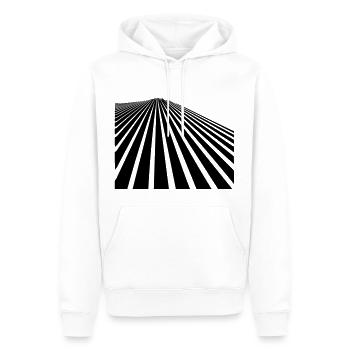 Linien - Männer Premium Bio Hoodie - Weiß - Vorne - Nico (187cm)