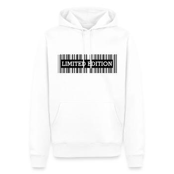 LIMITED EDITION - BARCODE - SCANCODE - EINZELSTÜCK - Männer Premium Bio Hoodie - Weiß - Vorne - Nico (187cm)