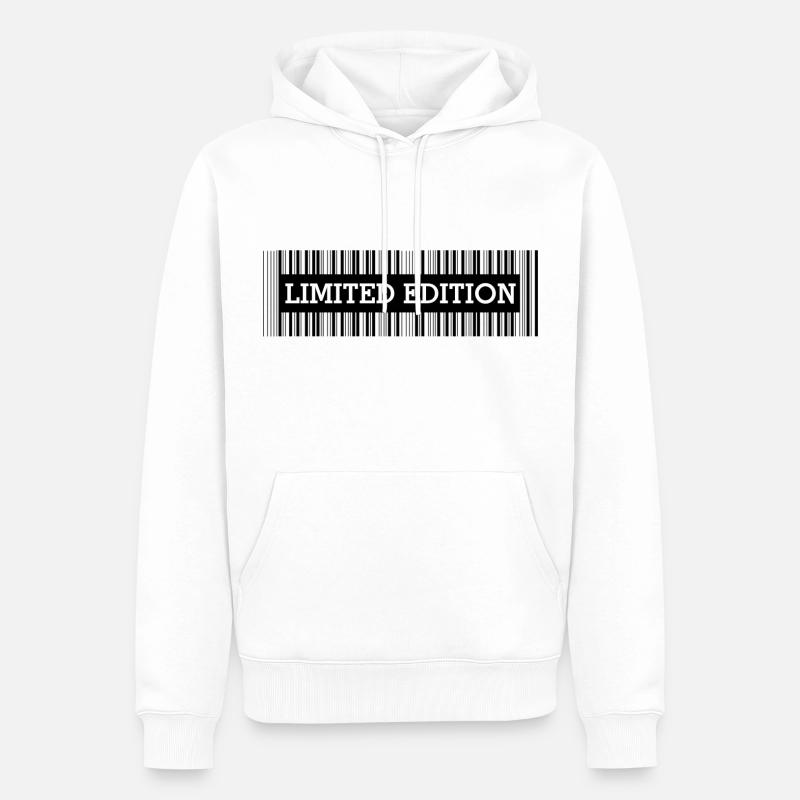 LIMITED EDITION - BARCODE - SCANCODE - EINZELSTÜCK - Männer Premium Bio Hoodie - Weiß