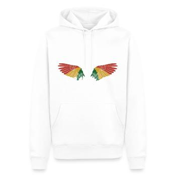 Juneteenth Cadeau de fierté de la Journée de l’histoire des Noirs - Sweat à capuche Premium bio Homme - blanc - Devant - Nico (187cm)