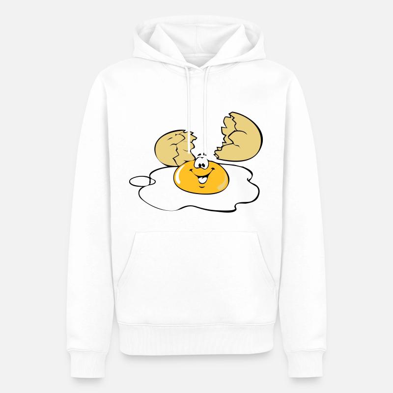 egg Ei - Männer Premium Bio Hoodie - Weiß