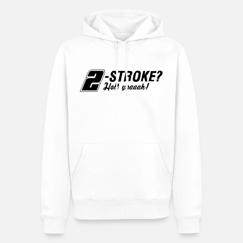 Two-stroke love 2-stroke 2-stroke engine - Men’s Premium Organic Hoodie - white