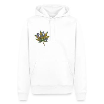 Roll it up, light it up - Männer Premium Bio Hoodie - Weiß - Vorne - Nico (187cm)