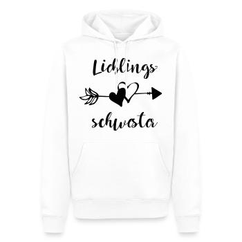 Soeur préférée soeur jumeau cadeau - Sweat à capuche Premium bio Homme - blanc - Devant - Nico (187cm)