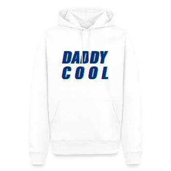 DADDY COOL - ANNIVERSAIRE - FÊTE DES PÈRES - SAINT-VALENTIN - Sweat à capuche Premium bio Homme - blanc - Devant - Nico (187cm)