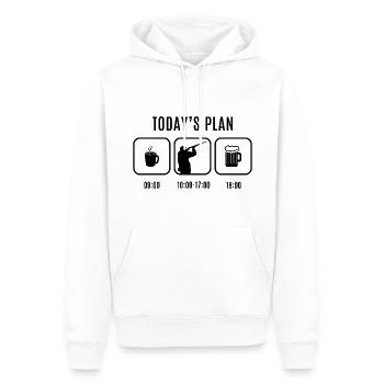 Kaffee Tontauben Bier Wurfscheiben Schiessen - Männer Premium Bio Hoodie - Weiß - Vorne - Nico (187cm)