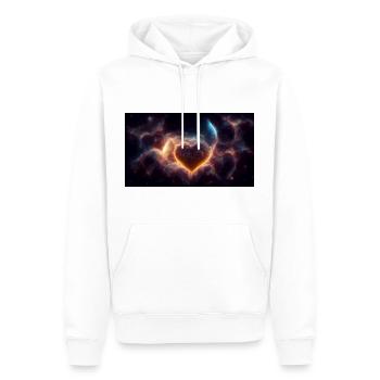 Le cœur dans nos étoiles - Sweat à capuche Premium bio Homme - blanc - Devant - Nico (187cm)