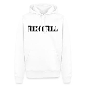 Lettrage Rock 'n' Roll (3D / POS / 1C) - Sweat à capuche Premium bio Homme - blanc - Devant - Nico (187cm)