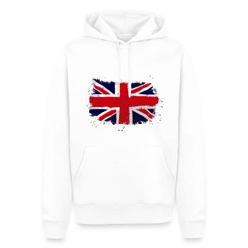 Union Jack - UK Flag - Männer Premium Bio Hoodie - Weiß - Vorne - Nico (187cm)